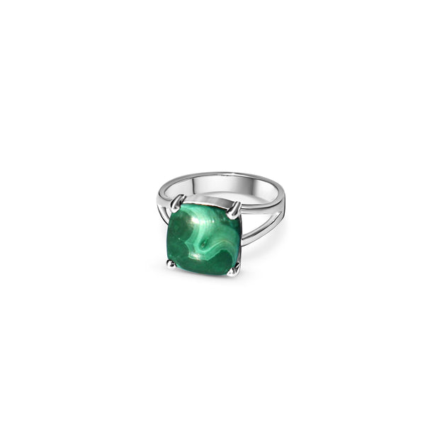 La Stele Malachite Square Ring
