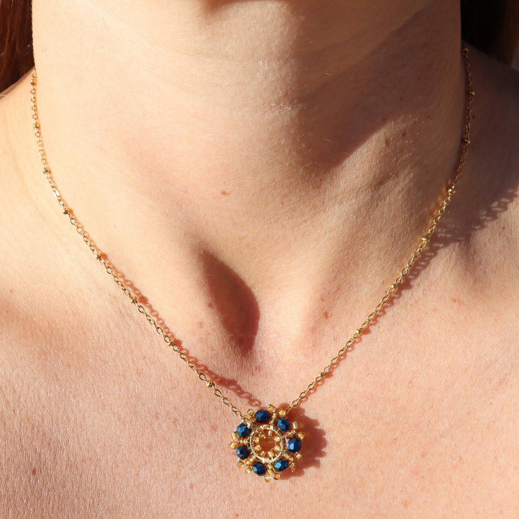 Steel Me Peacock Necklace