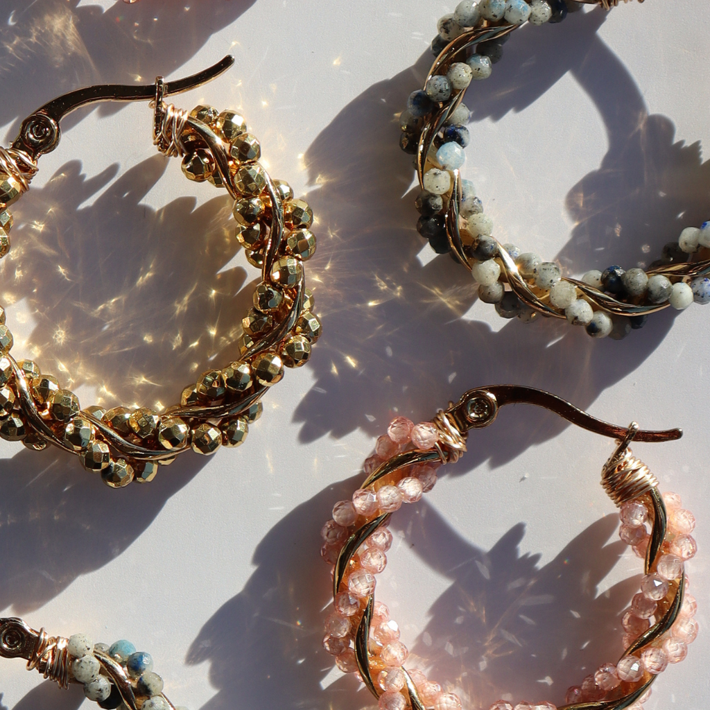 Steel Me Sunny Gold Twist Earrings