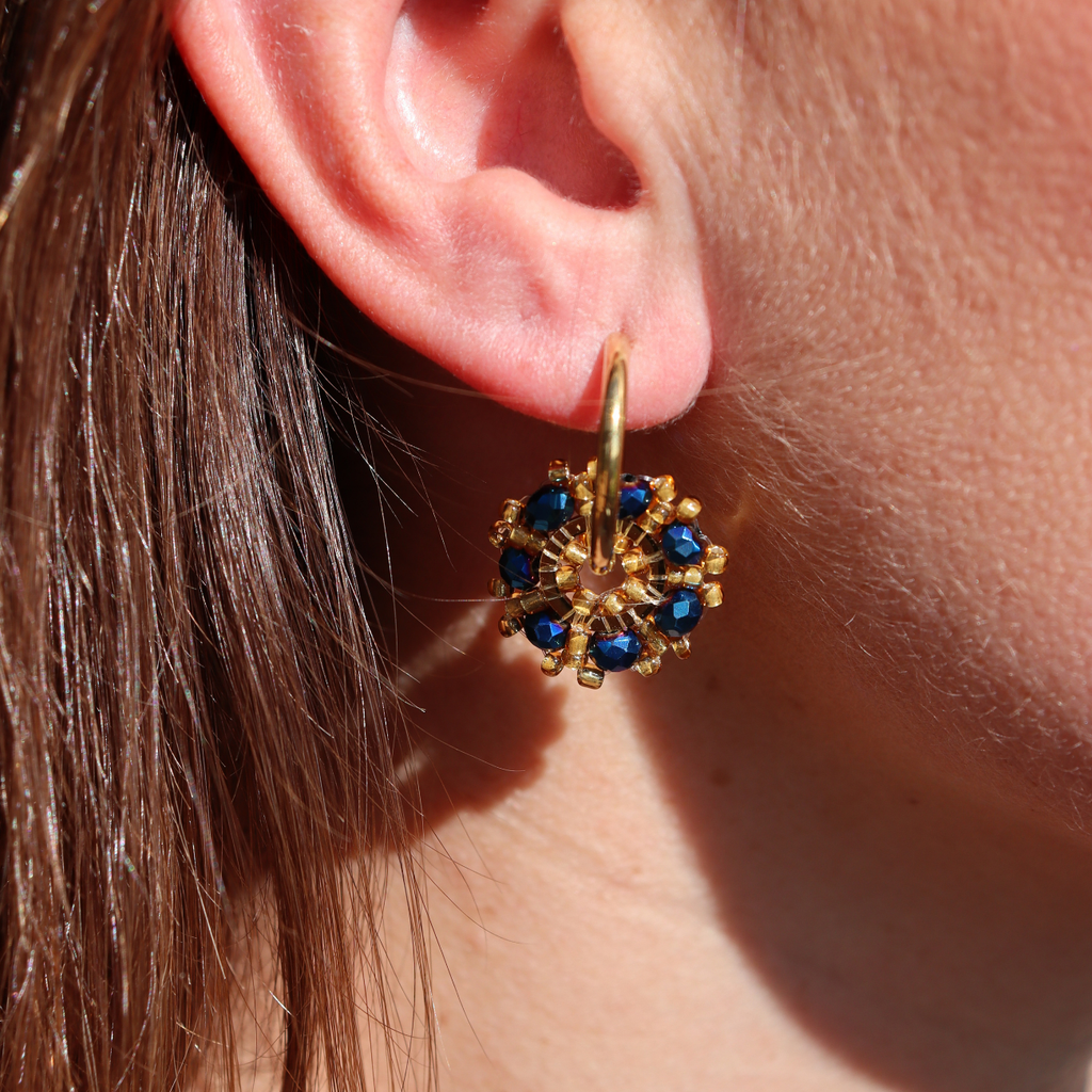 Steel Me Peacock Earrings