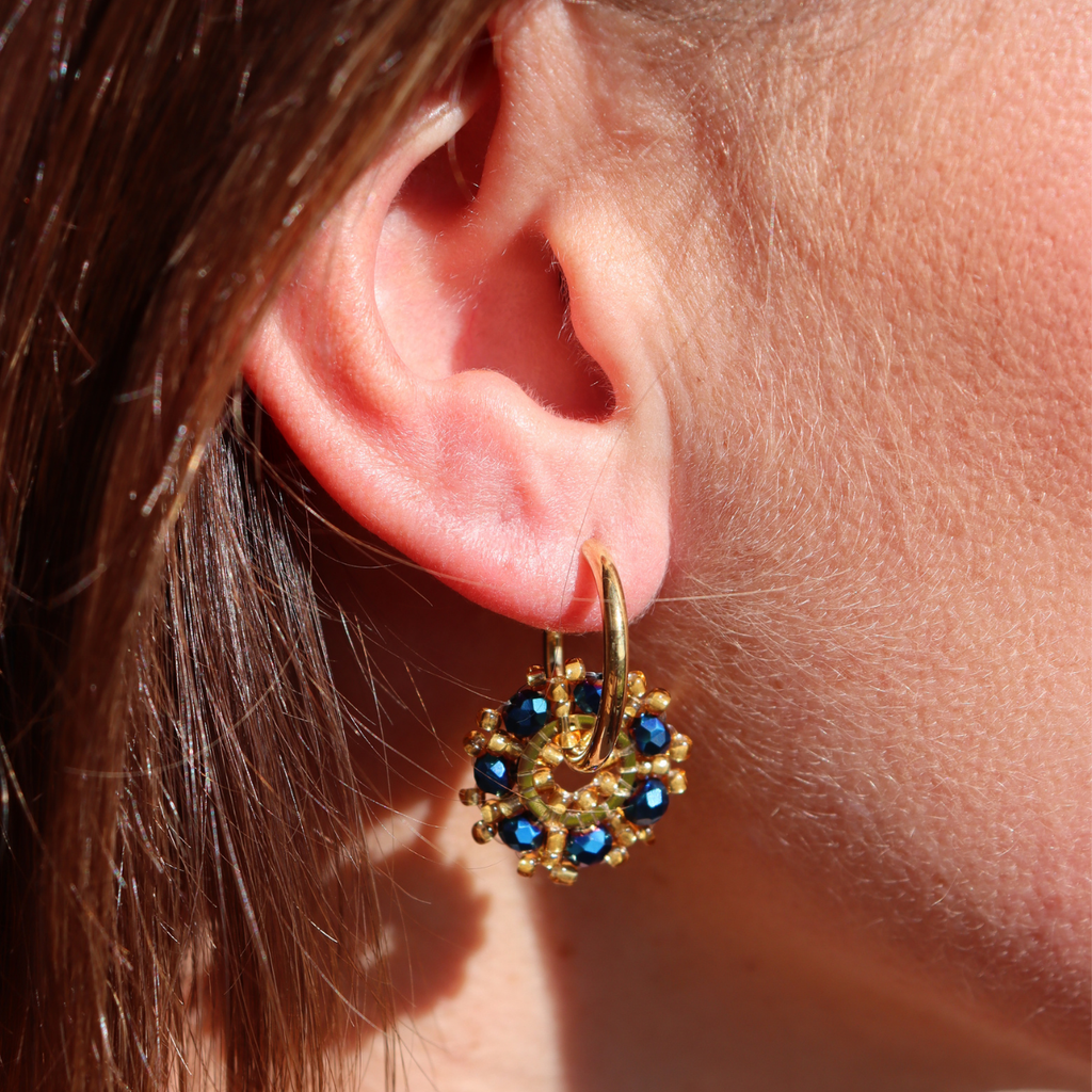 Steel Me Peacock Earrings