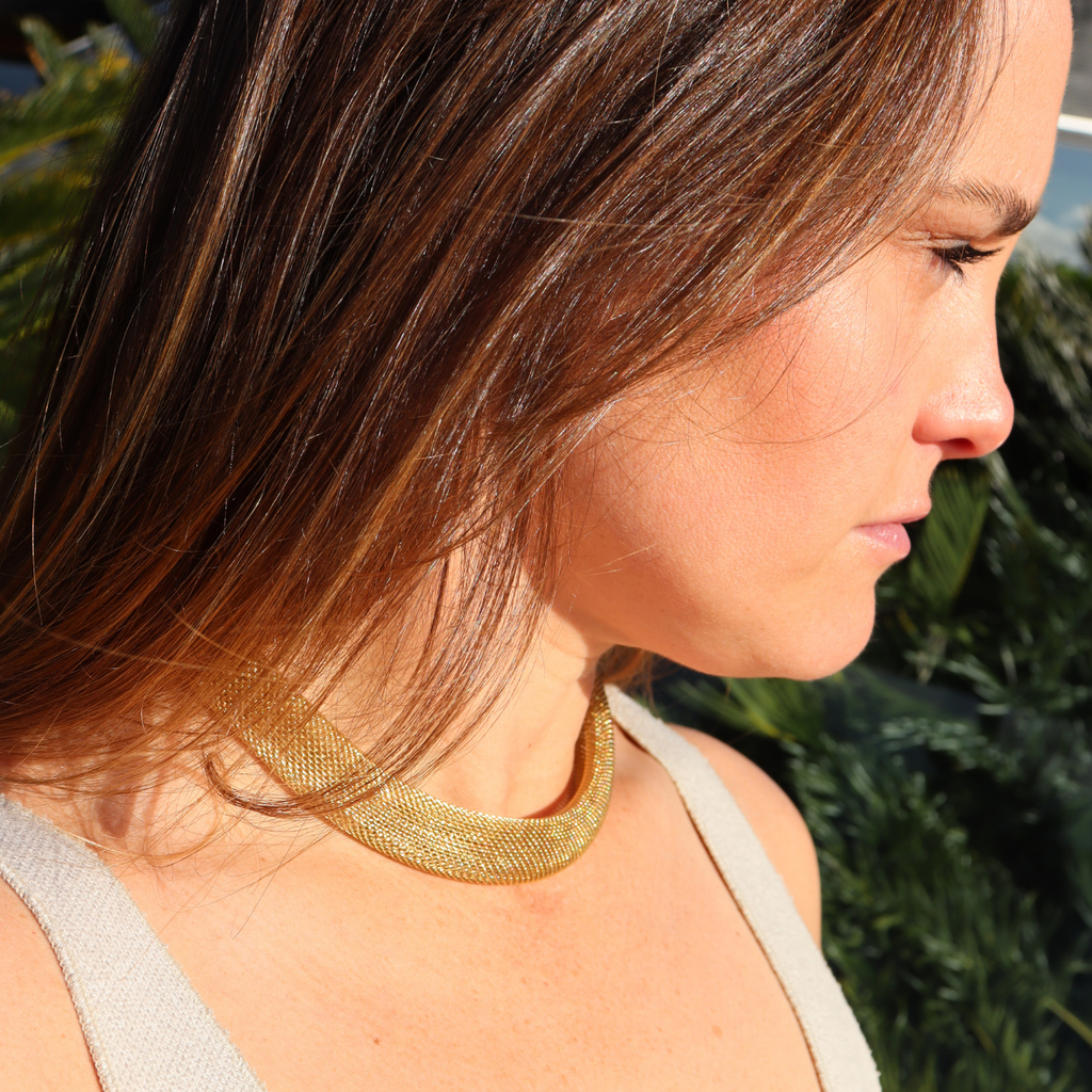 Steel Me Gold Cici Necklace