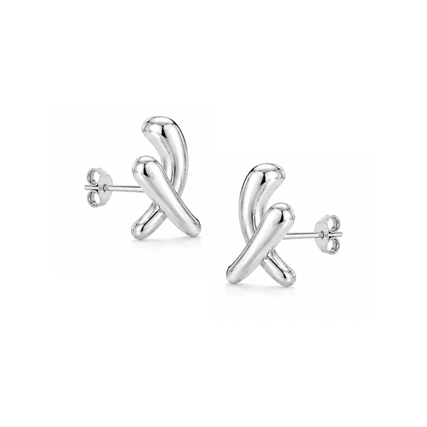 Steel Me Silver X Factor Earrings