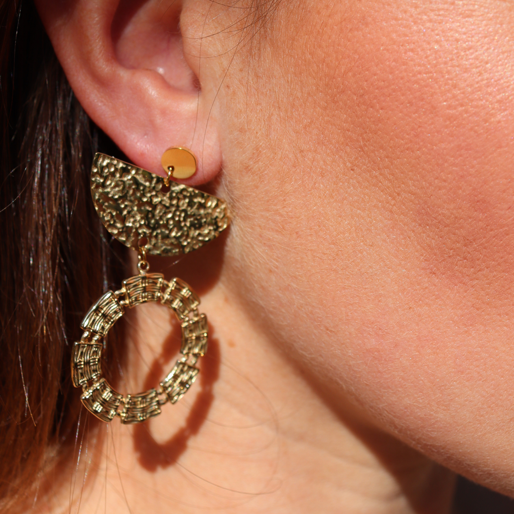 Steel Me Boho Gold Classic Earrings
