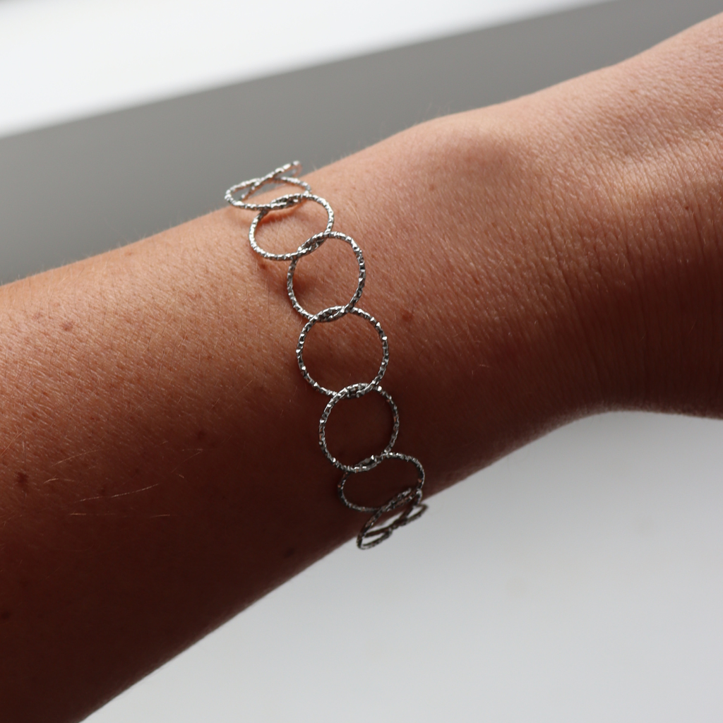 Steel Me Silver Round Link Chain Bracelet