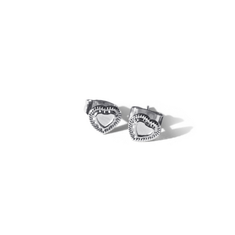 sterling silver heart earrings, petite heart earrings, petite sterling silver heart earrings, studs, heart jewellery, love jewellery, romance jewellery, fabulous jewellery for women, nz designed jewellery, auckland designer