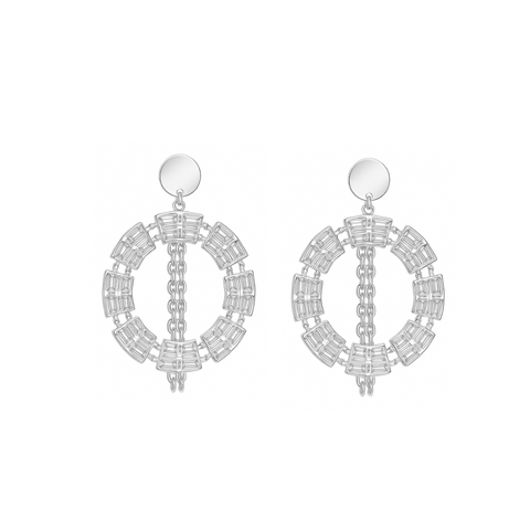 Steel Me Boho Silver Circle Earrings