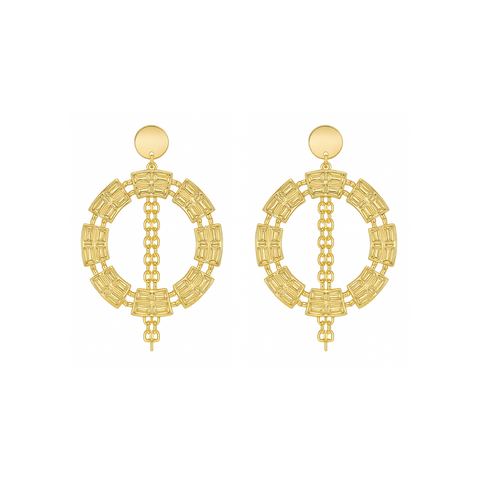 Steel Me Boho Gold Circle Earrings