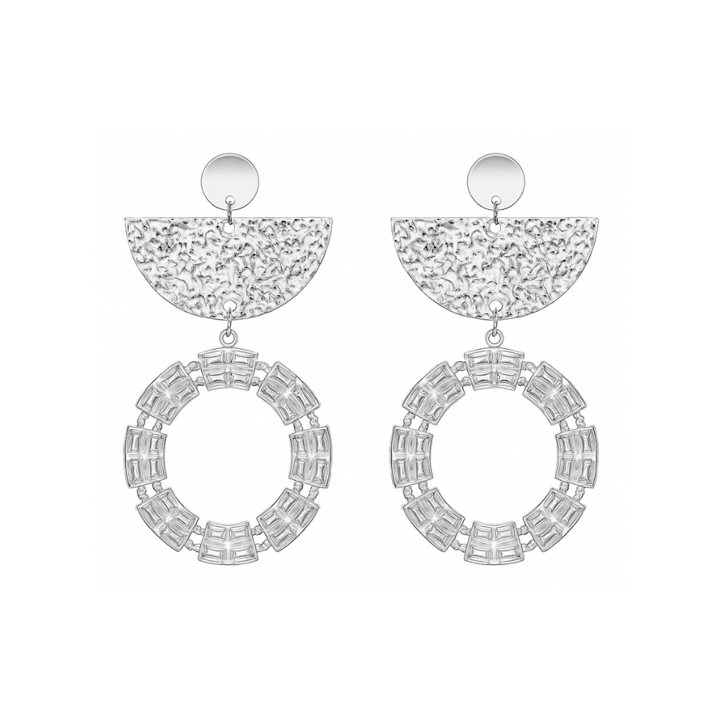 Steel Me Boho Silver Classic Earrings