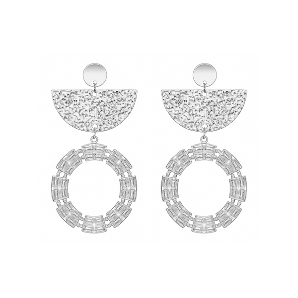 Steel Me Boho Silver Classic Earrings