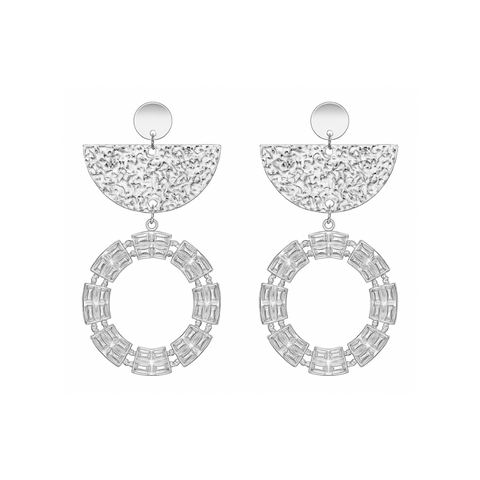 Steel Me Boho Silver Classic Earrings