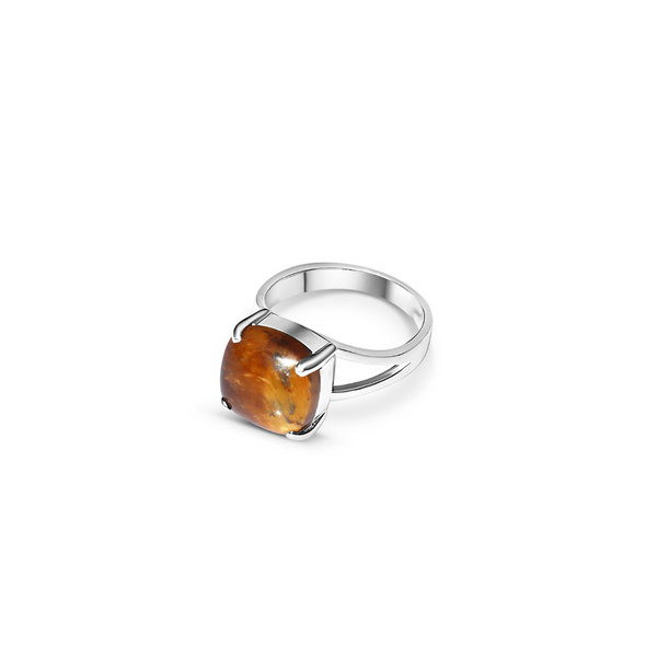 La Stele Tiger's Eye Square Ring