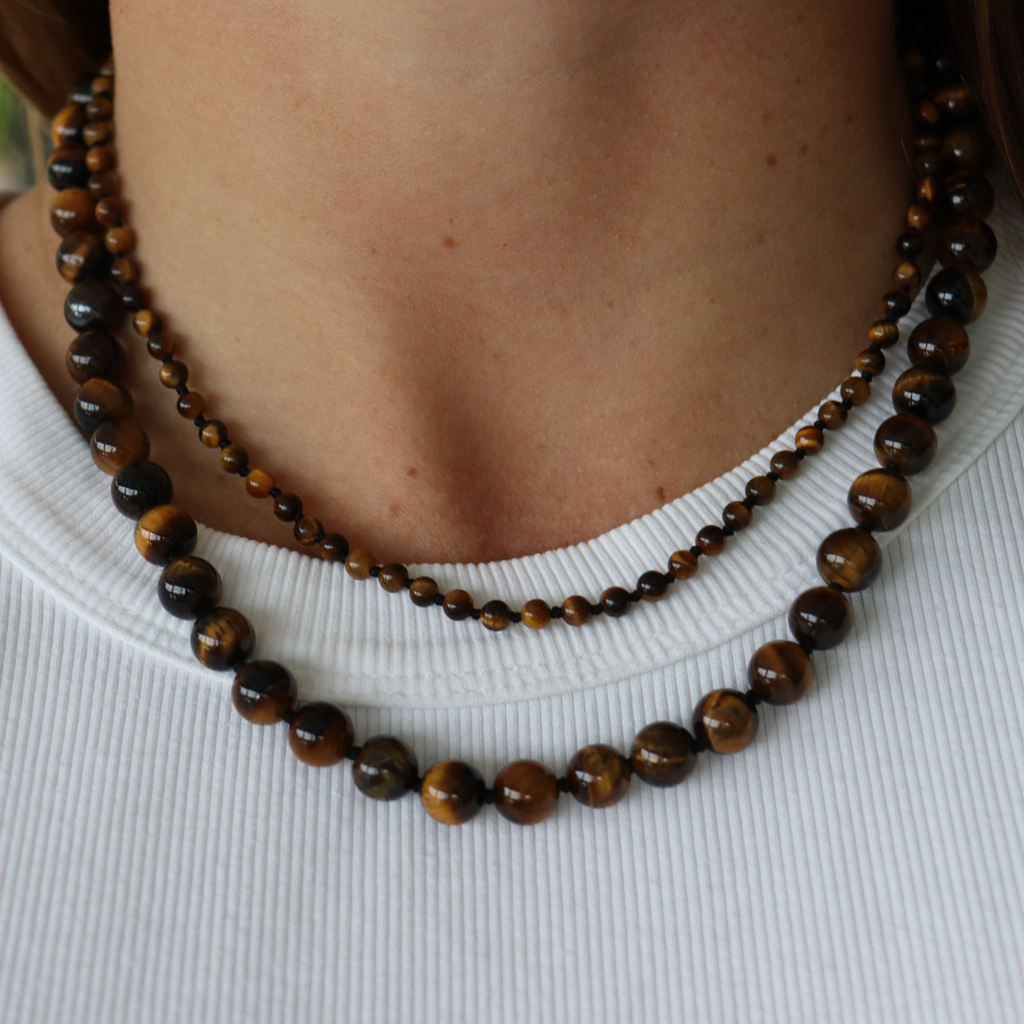 Tiger's Eye 6mm Polished Necklace
