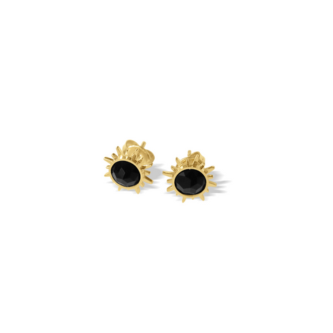 Steel Me Soleil Black Onyx Earrings