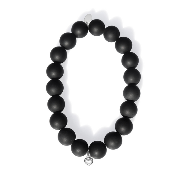 Large Black Onyx Stretchy Bracelet
