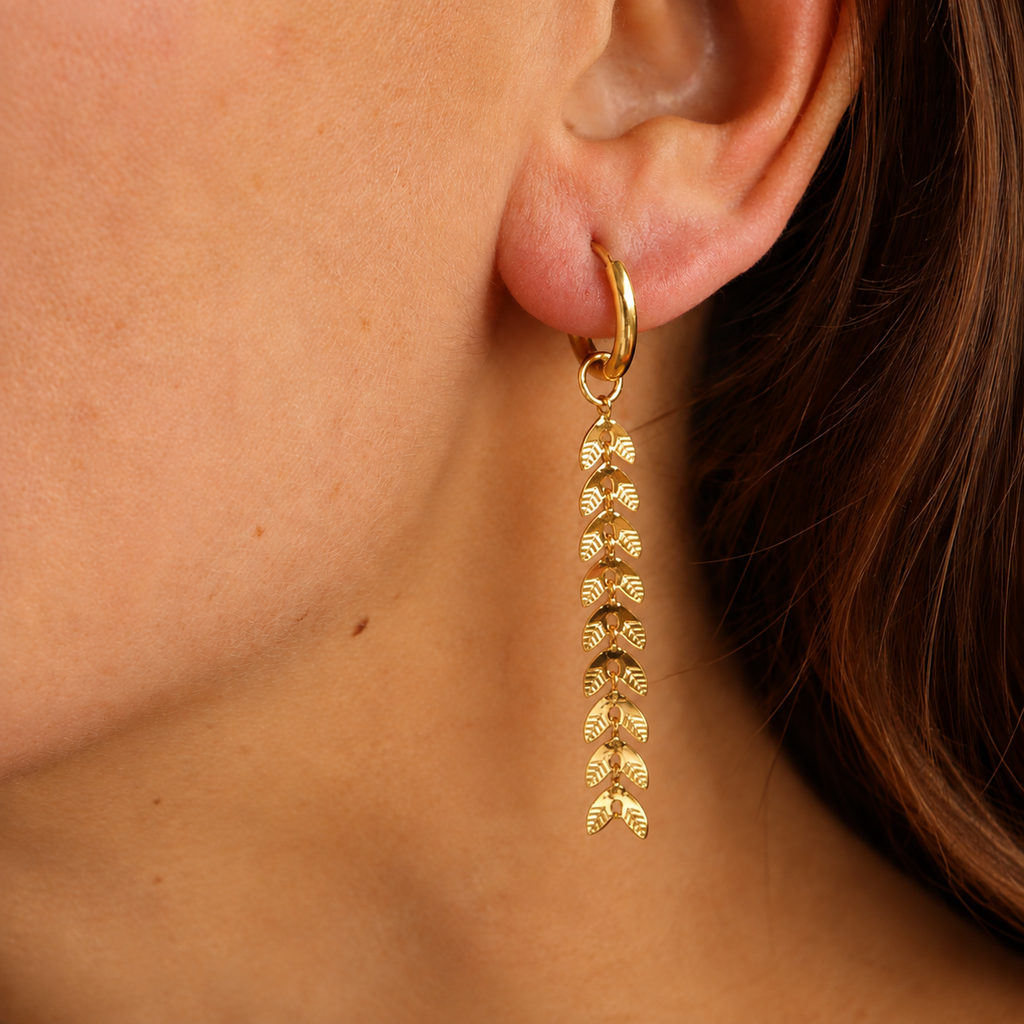 Steel Me Yellow Gold Piper Earrings