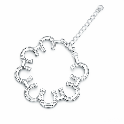 Breeze Horseshoe Wide Link Bracelet
