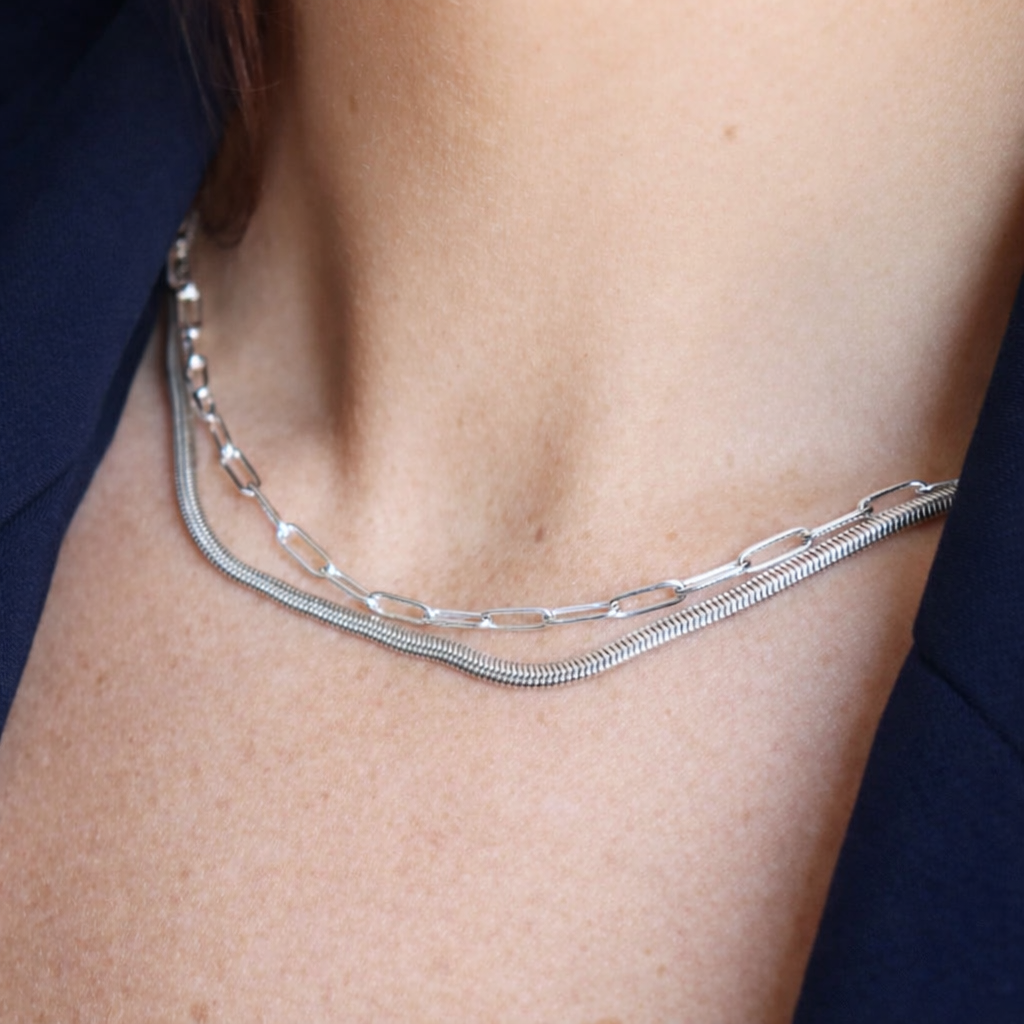 Steel Me Silver Snake Chain