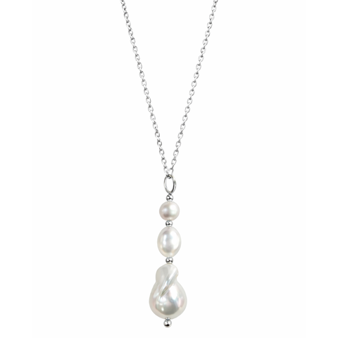 Silver Perle Goddess Necklace