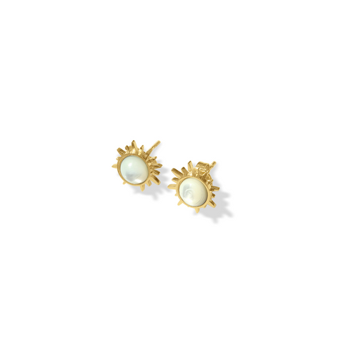 Steel Me Soleil Mother of Pearl Earrings