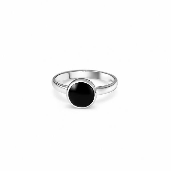 La Stèle Black Onyx Circle Ring