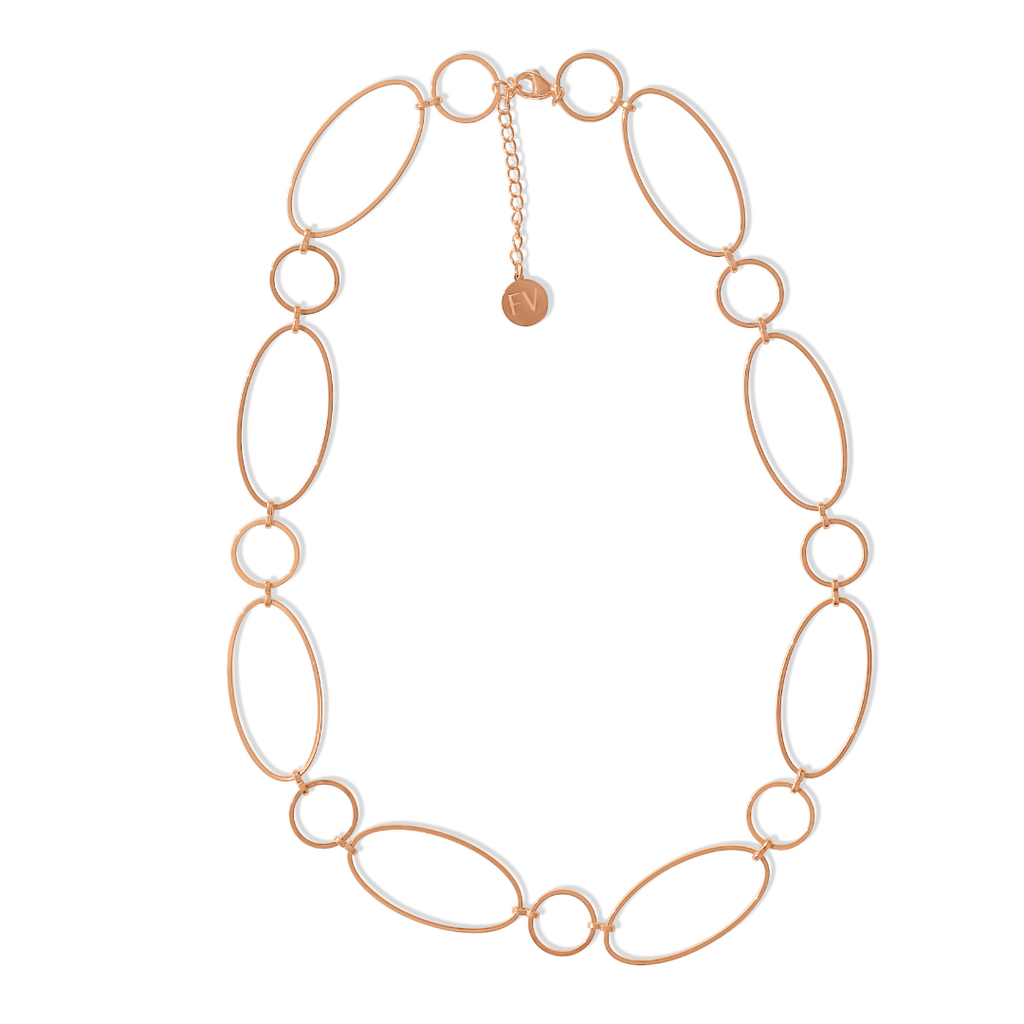 Steel Me Rose Gold Super Link Short Necklace