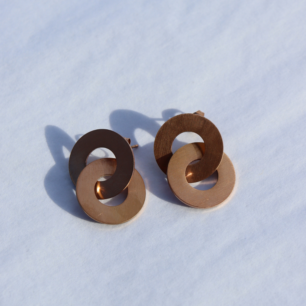 Circula Rose Gold Stud Earrings