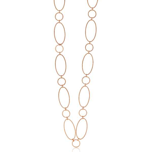 Steel Me Rose Gold Super Link Long Necklace
