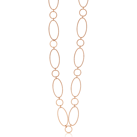 Steel Me Rose Gold Super Link Long Necklace