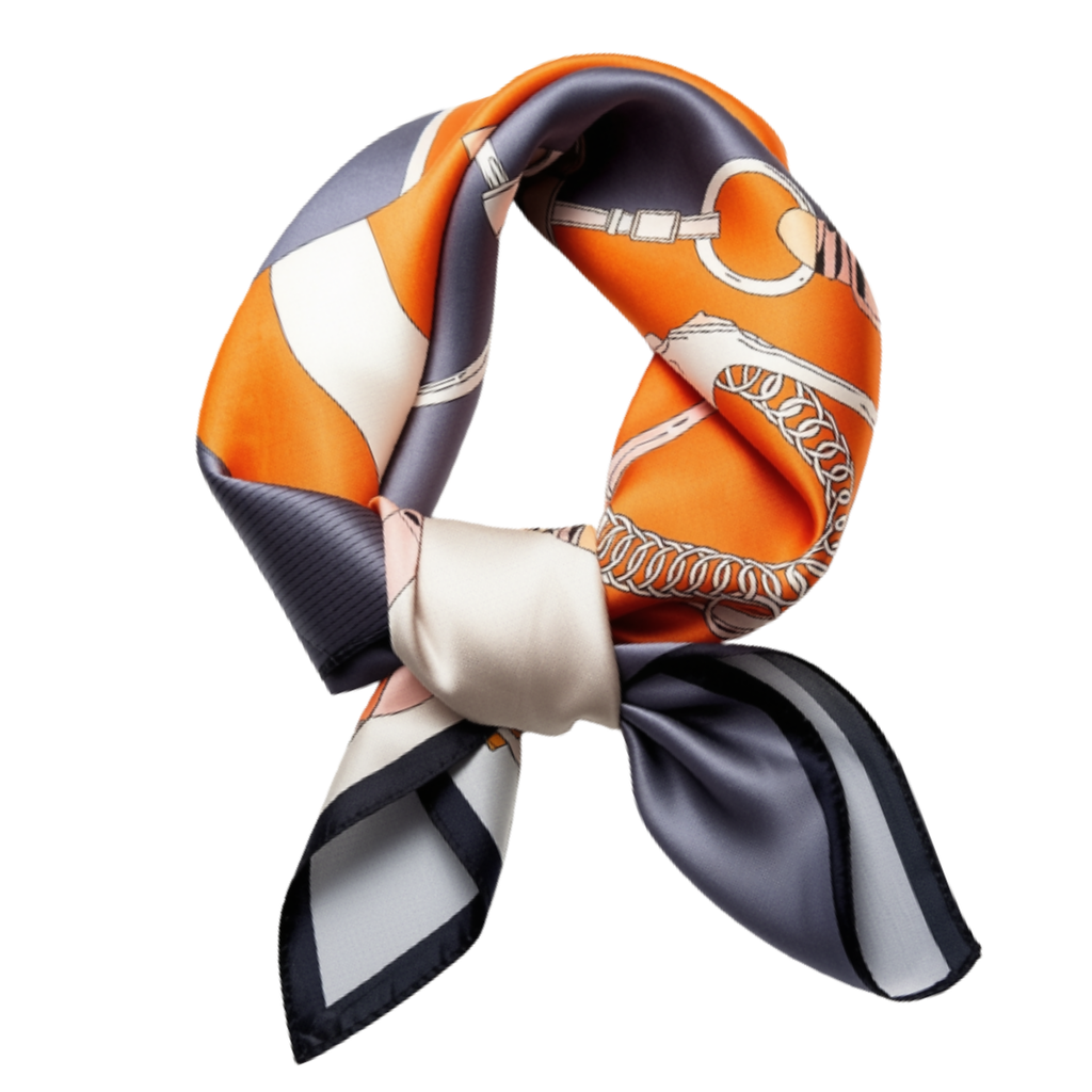 CARTER Navy Orange Bridle Scarf