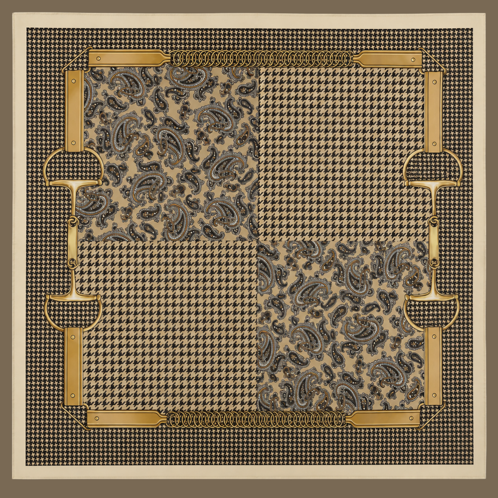 CARTER Golden Squares Scarf