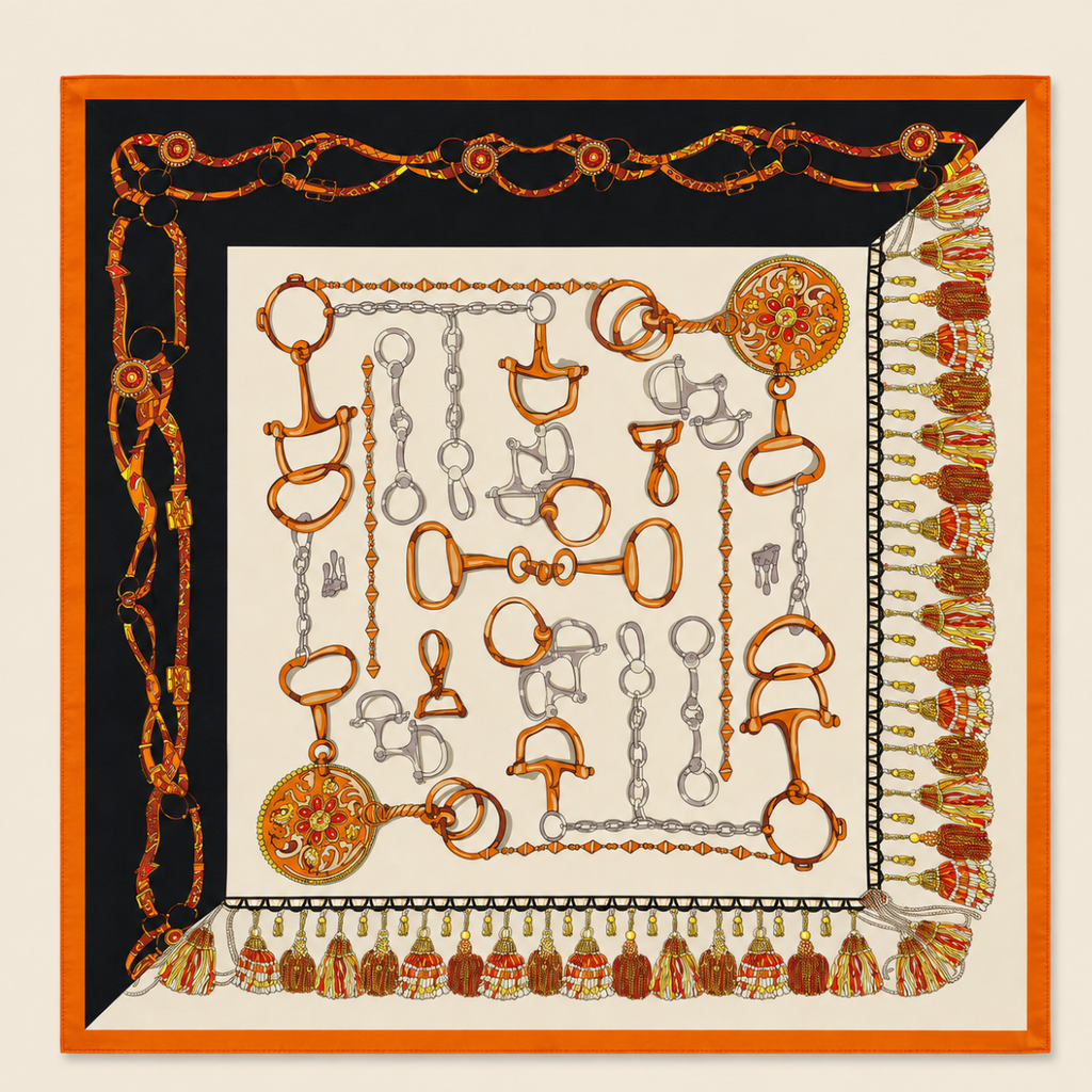 CARTER Equestrian Tassel & Bit Scarf