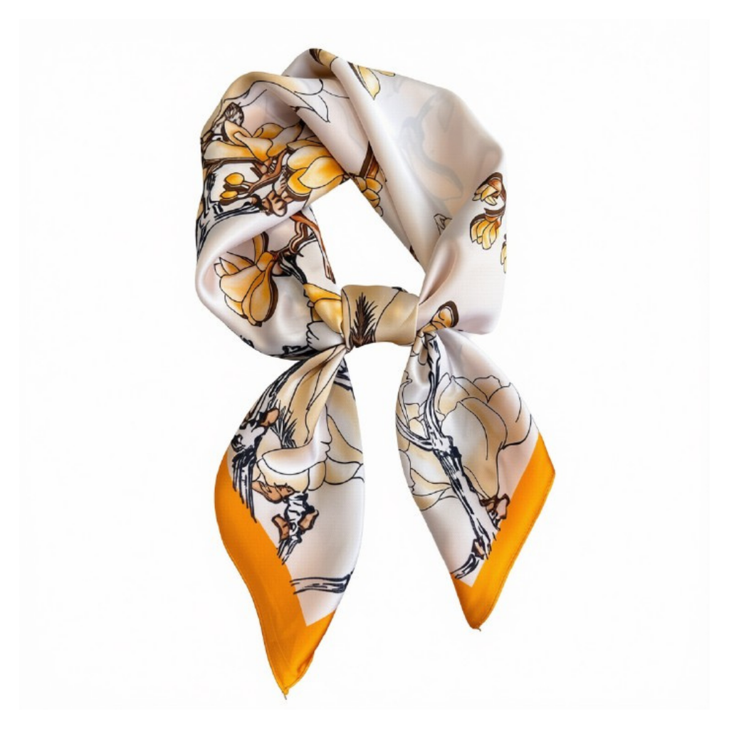 CARTER Orange Magnolia Scarf