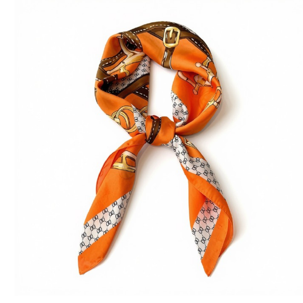 CARTER Orange Saddles Scarf