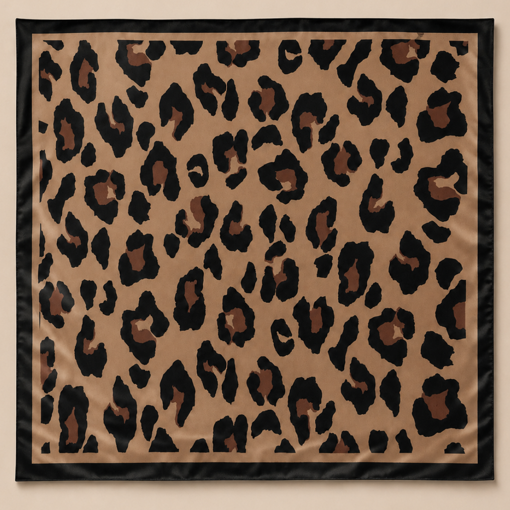 CARTER Large Brown Cheetah Scarf