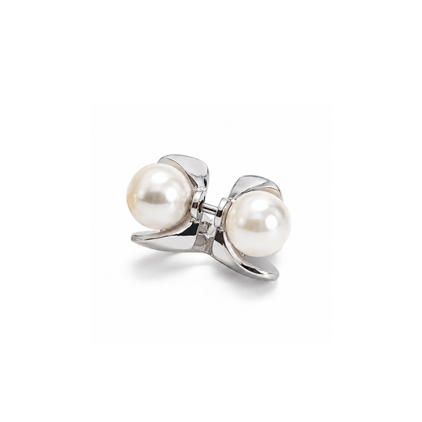 Silver Pearl Scarf Ring