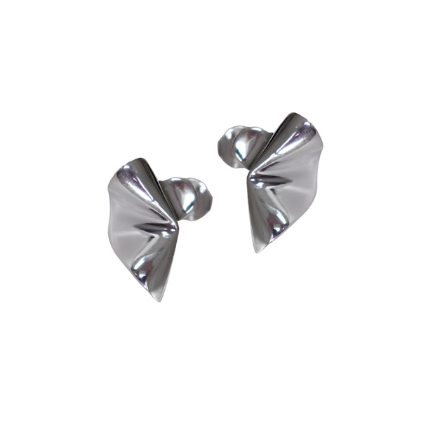 Bijoux High Gloss Fan Stud Earrings
