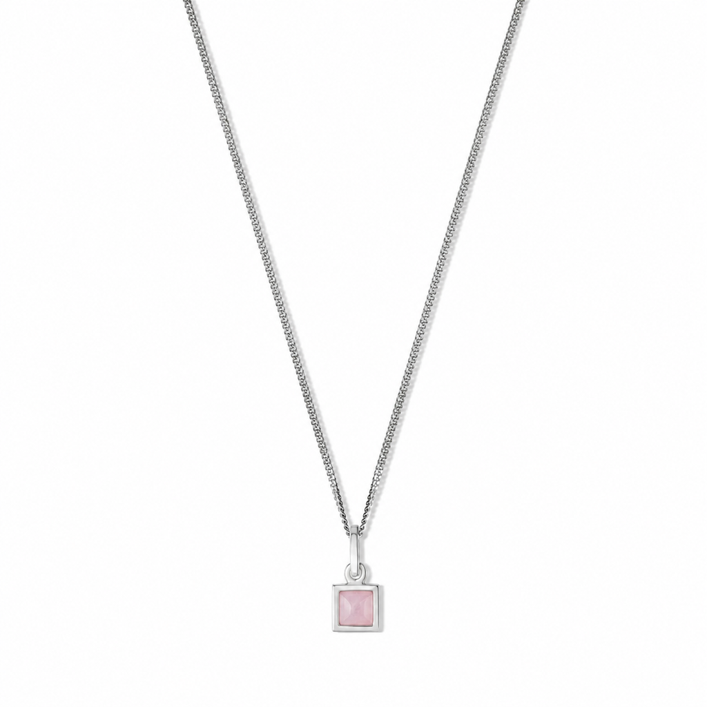 La Stèle Rose Quartz Petite Necklace