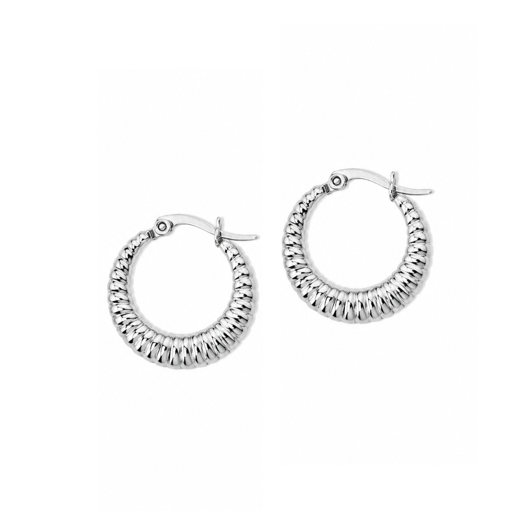 Steel Me Silver Charlie Earrings