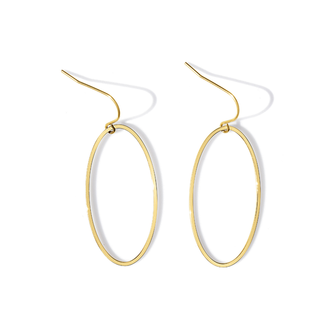 Steel Me Yellow Gold Super Link Earrings