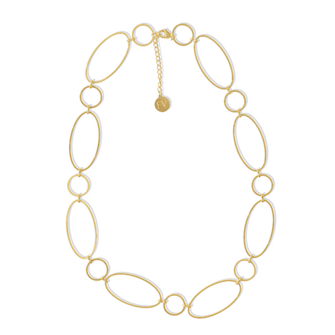 Steel Me Yellow Gold Super Link Short Necklace