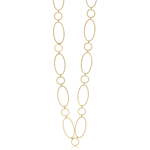 Steel Me Yellow Gold Super Link Long Necklace