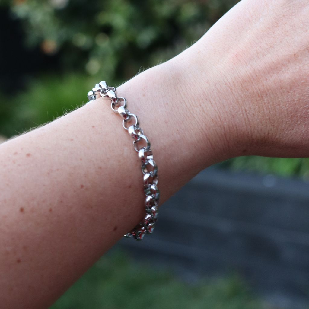 Steel Me Silver Belcher Chain Bracelet