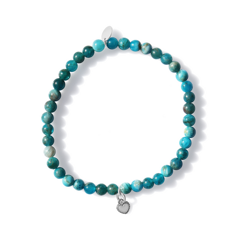 La Pierre Blue Apatite Stretchy Bracelet