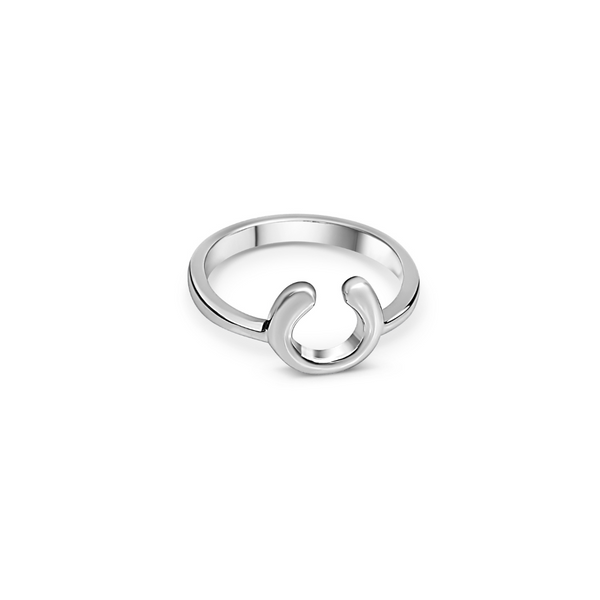 Breeze Solid Silver Horseshoe Ring