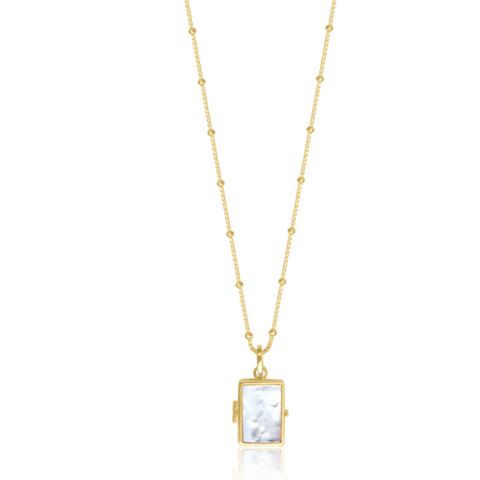 Silver Perle Yellow Gold Locket