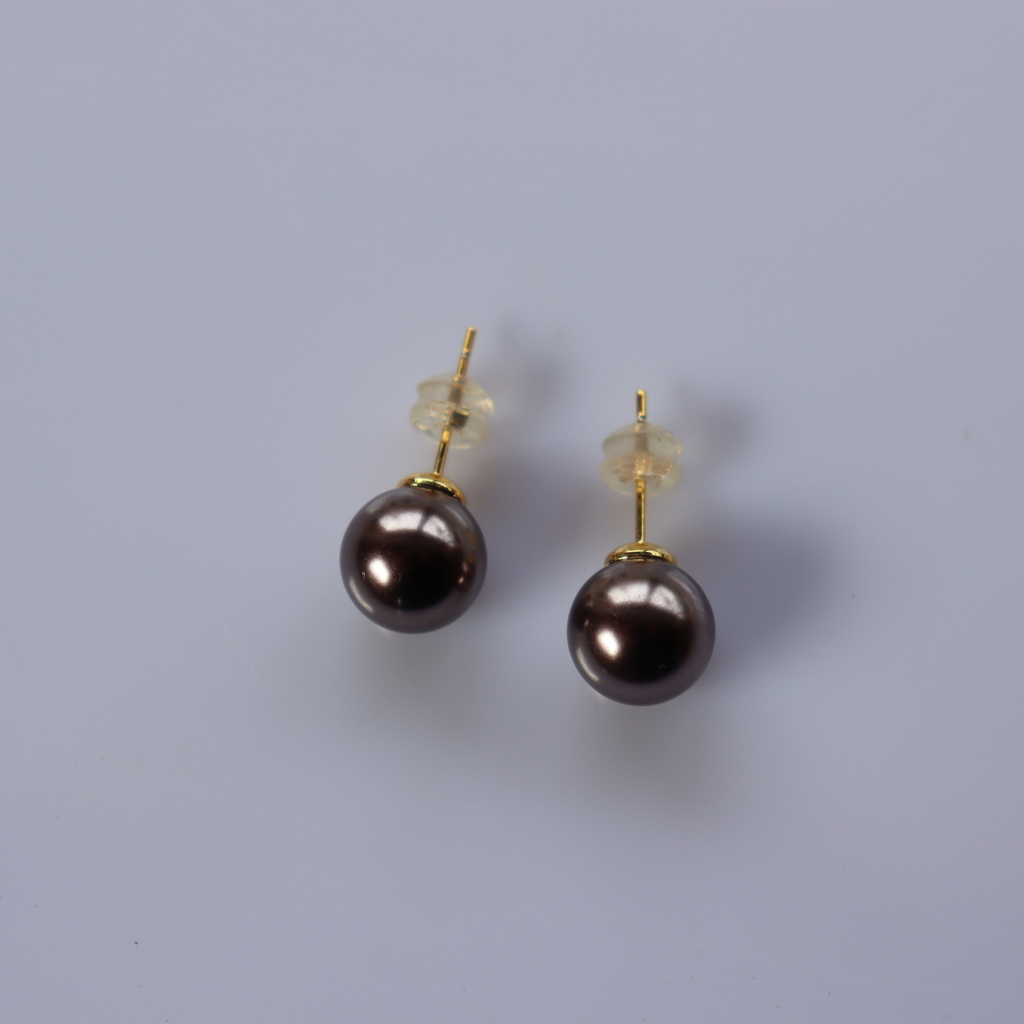 Perle Regular Mocha Pearl Studs