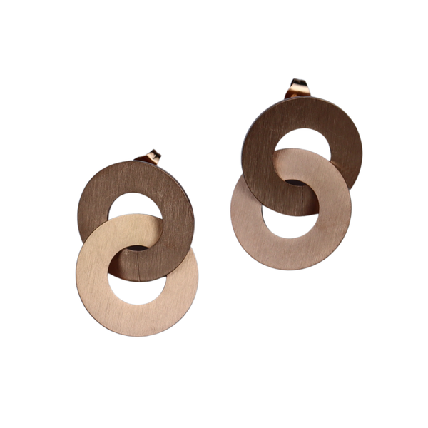 Circula Rose Gold Stud Earrings