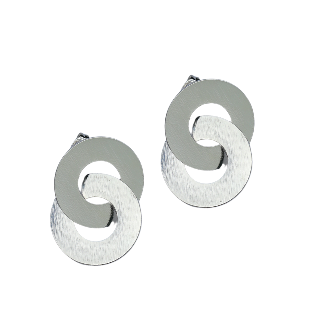 Circula Silver Stud Earrings