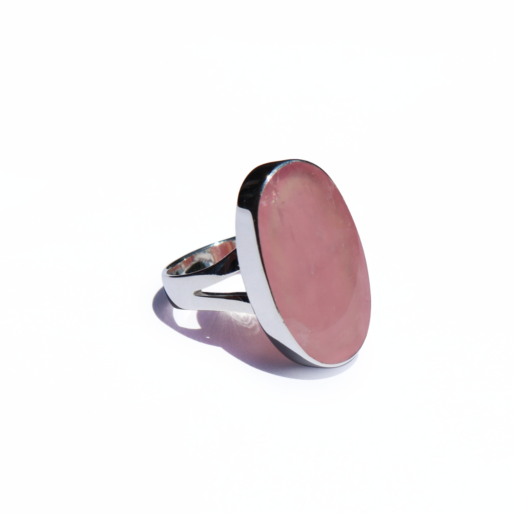 Rose quartz mens ring online